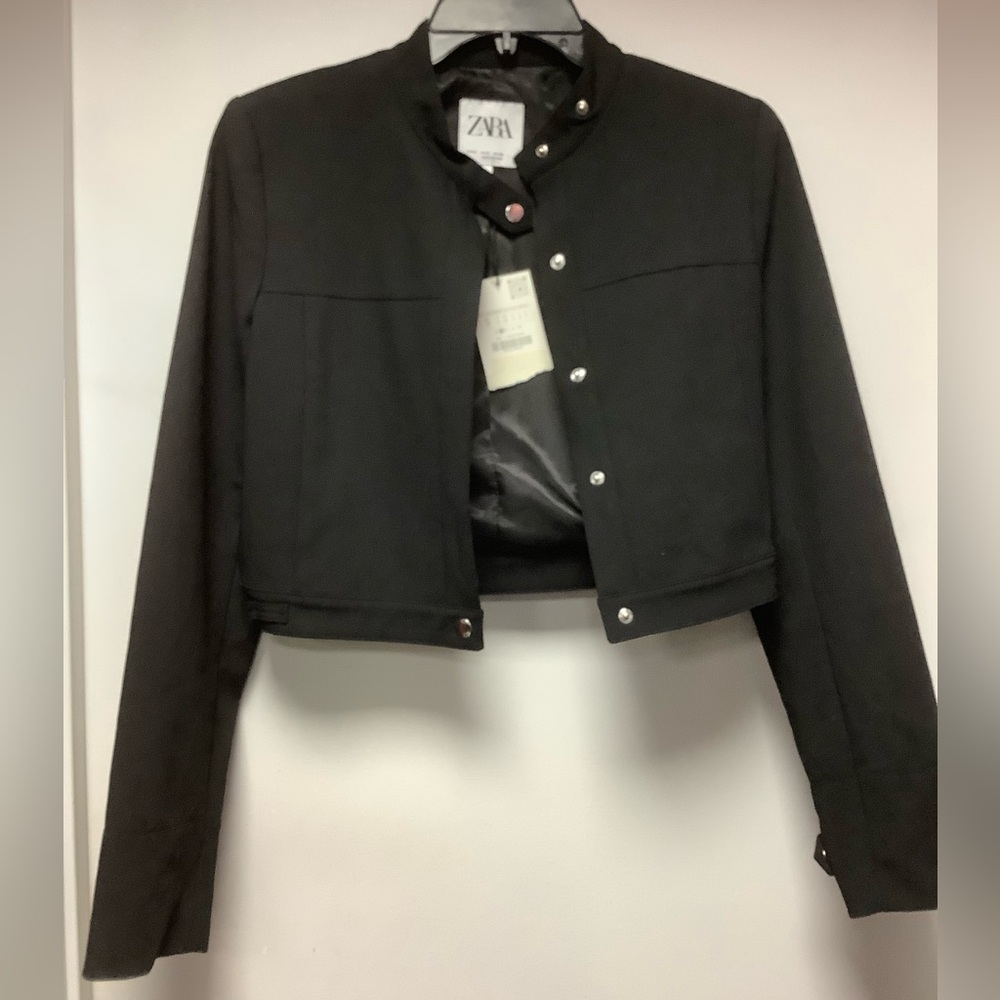 Zara Black Cropped Blazer NWT